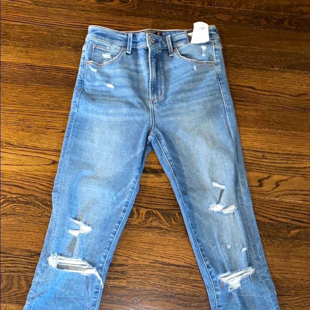 High-Waisted Light Washed Jeans